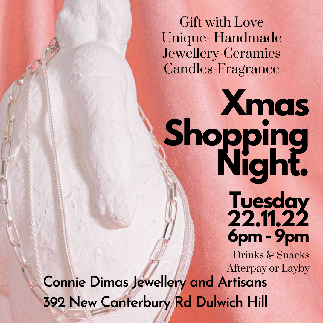 Save the date. Xmas Shopping night. Connie Dimas