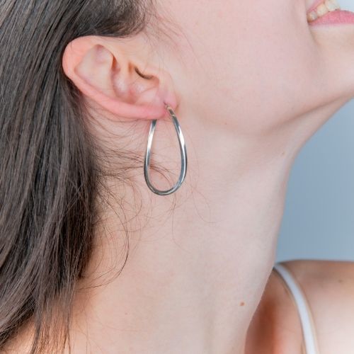 Big round hoop deals earrings